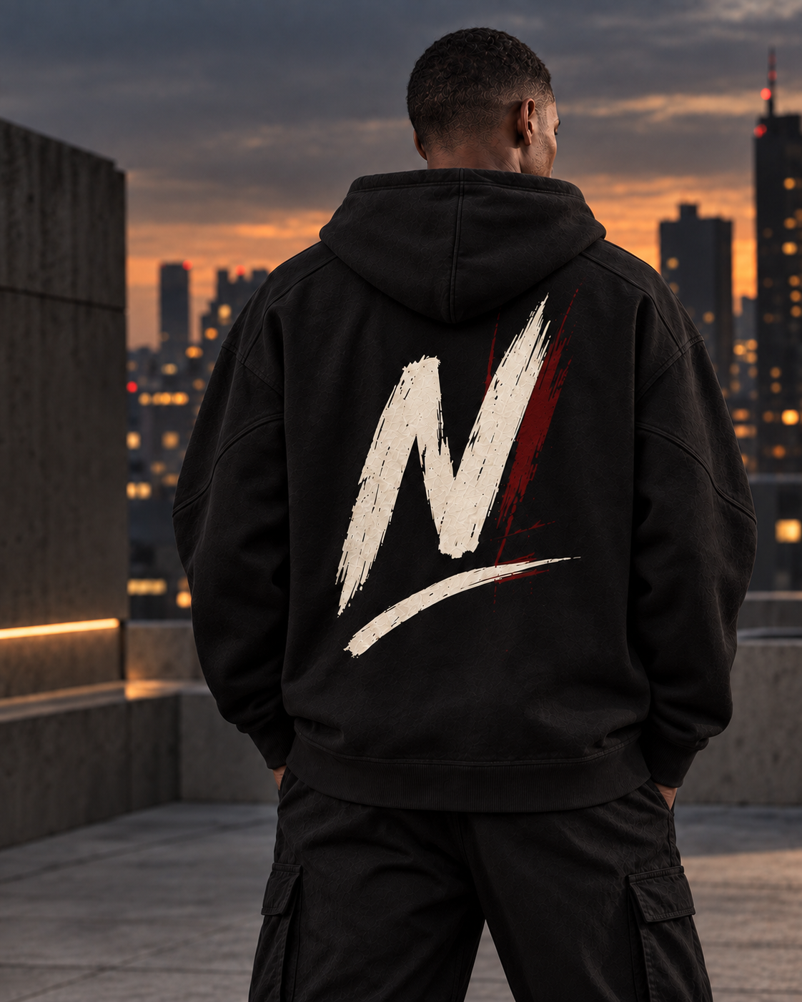 NOXYDEN black hoodie back graphic