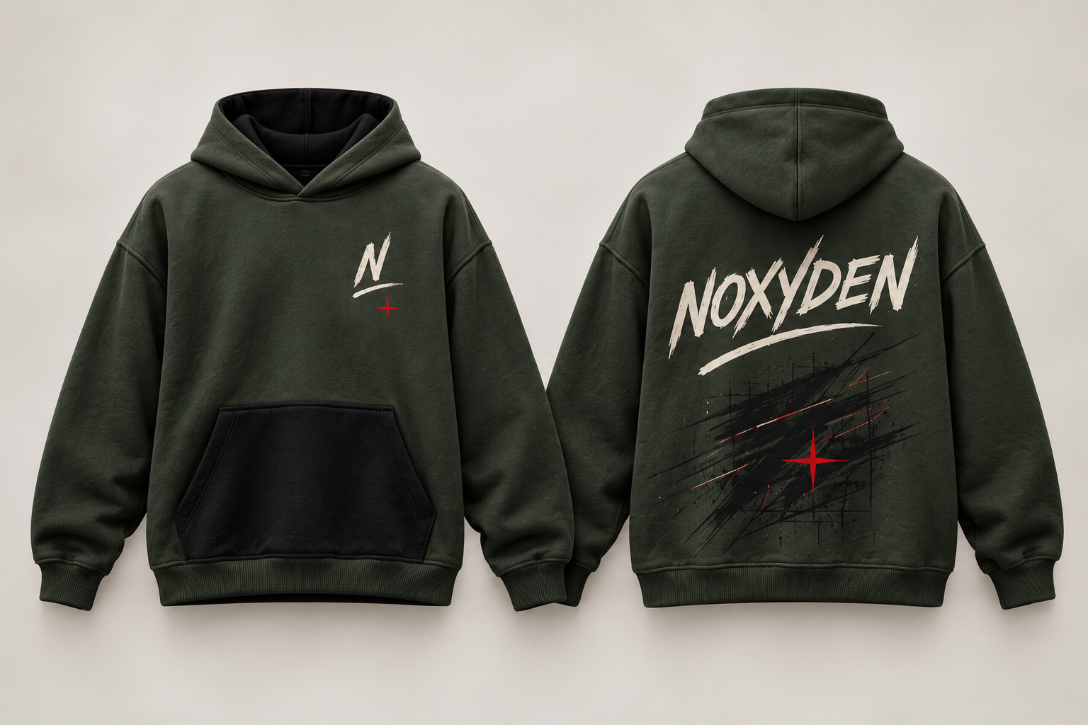NOXYDEN MOTION MILITARY GREEN — front and back