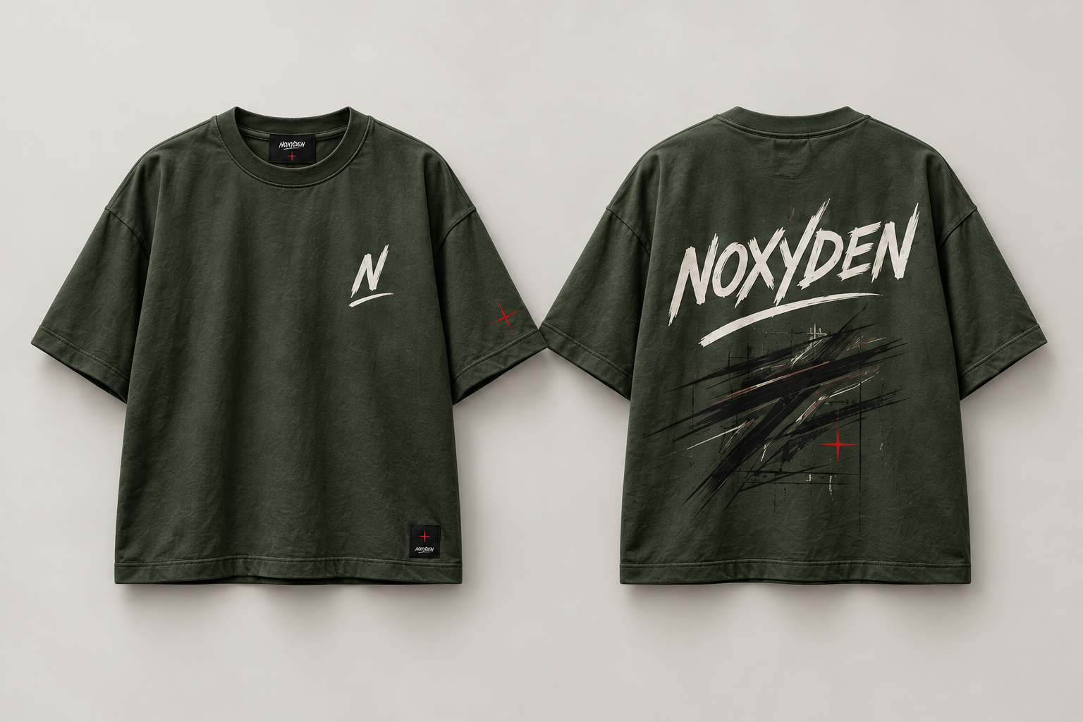 NOXYDEN MOTION MILITARY GREEN — front and back